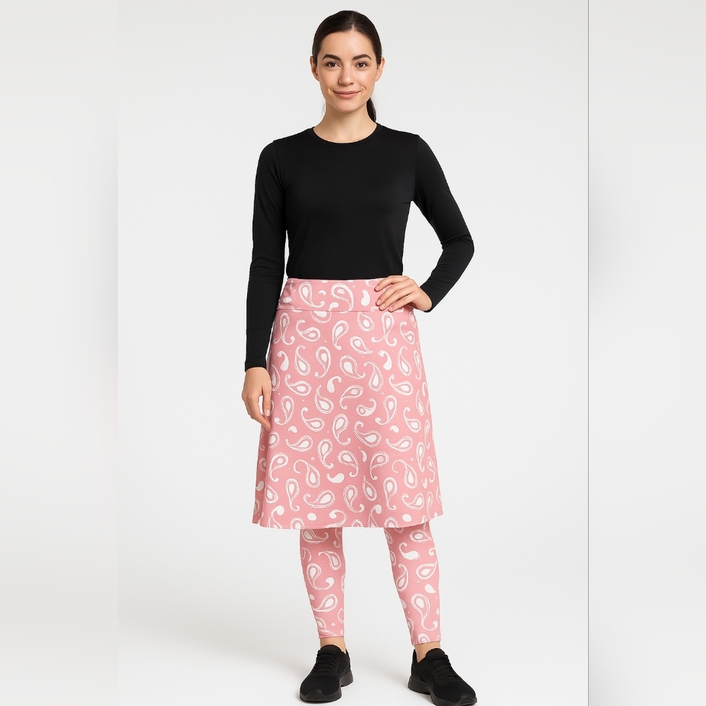 NWT SNOGA Pink Paisley Print‎ Skirt (#1,342)